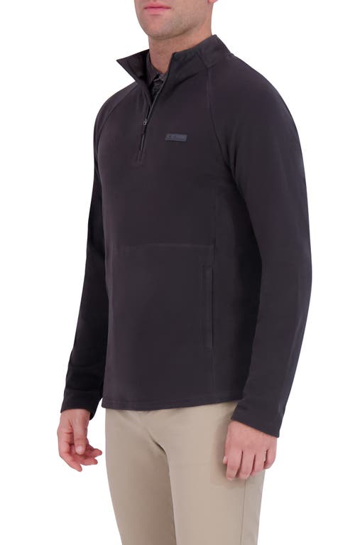 Ben Sherman Microfleece Quarter Zip Golf Sweatshirt In Dark Grey