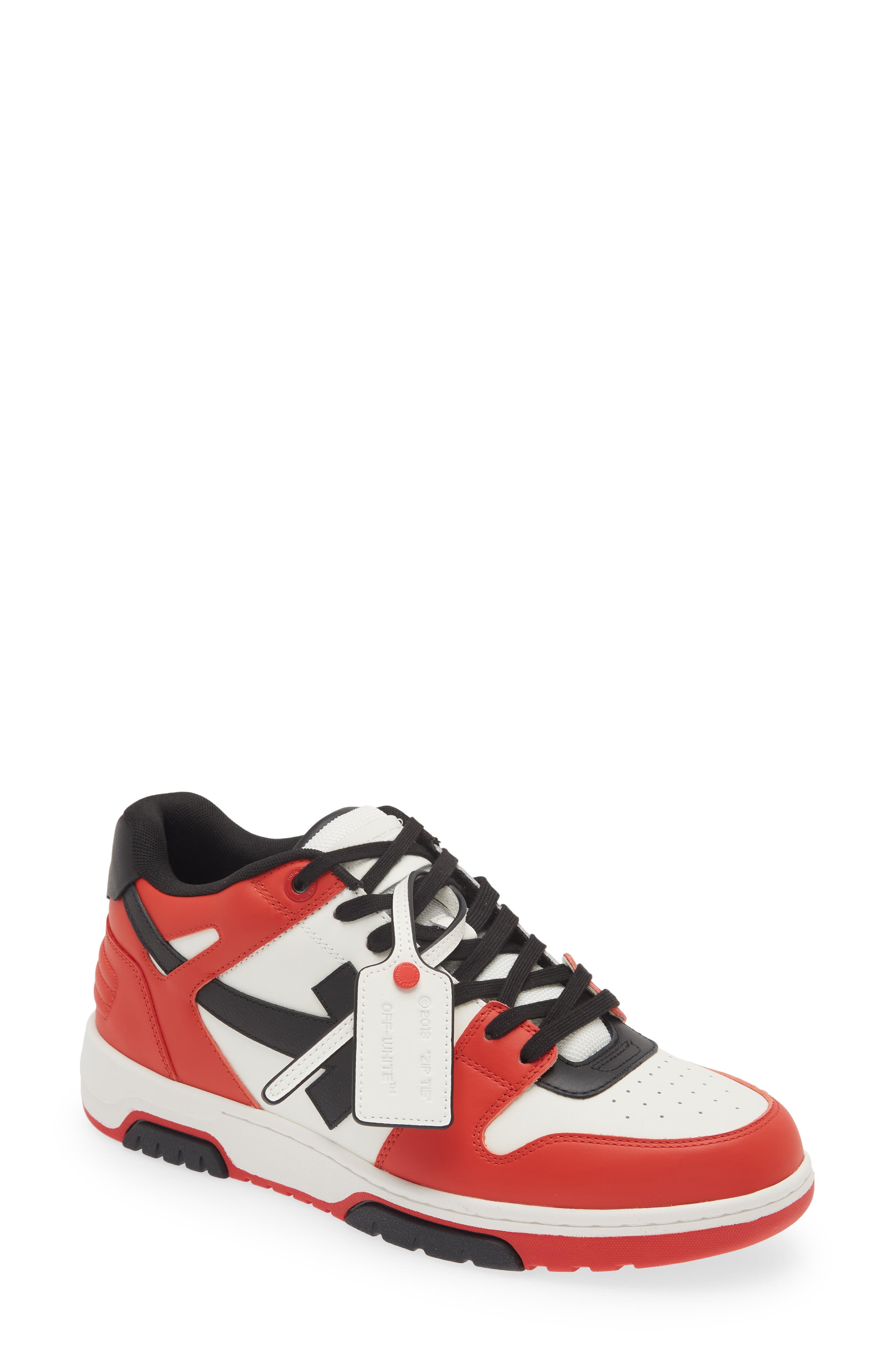 Off-White Out of Office Low Top Sneaker, Main, color, Red Black