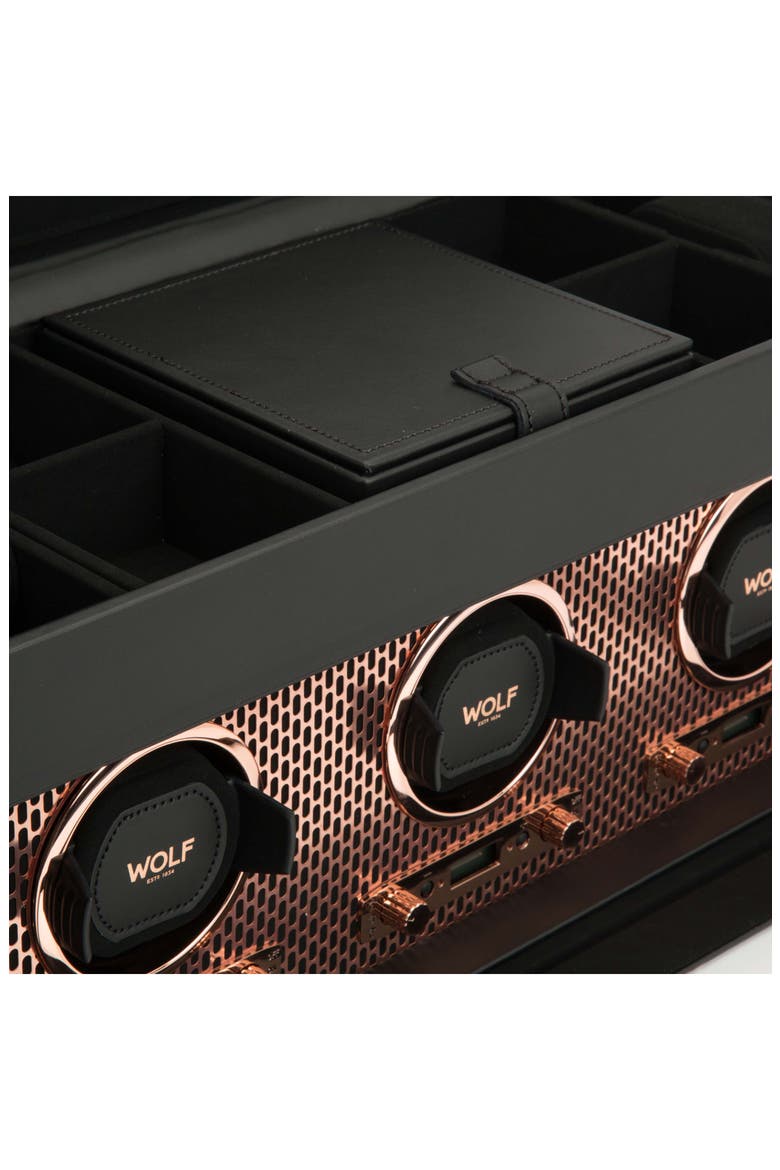 Axis Triple Watch Winder with Storage, Alternate, color, COPPER
