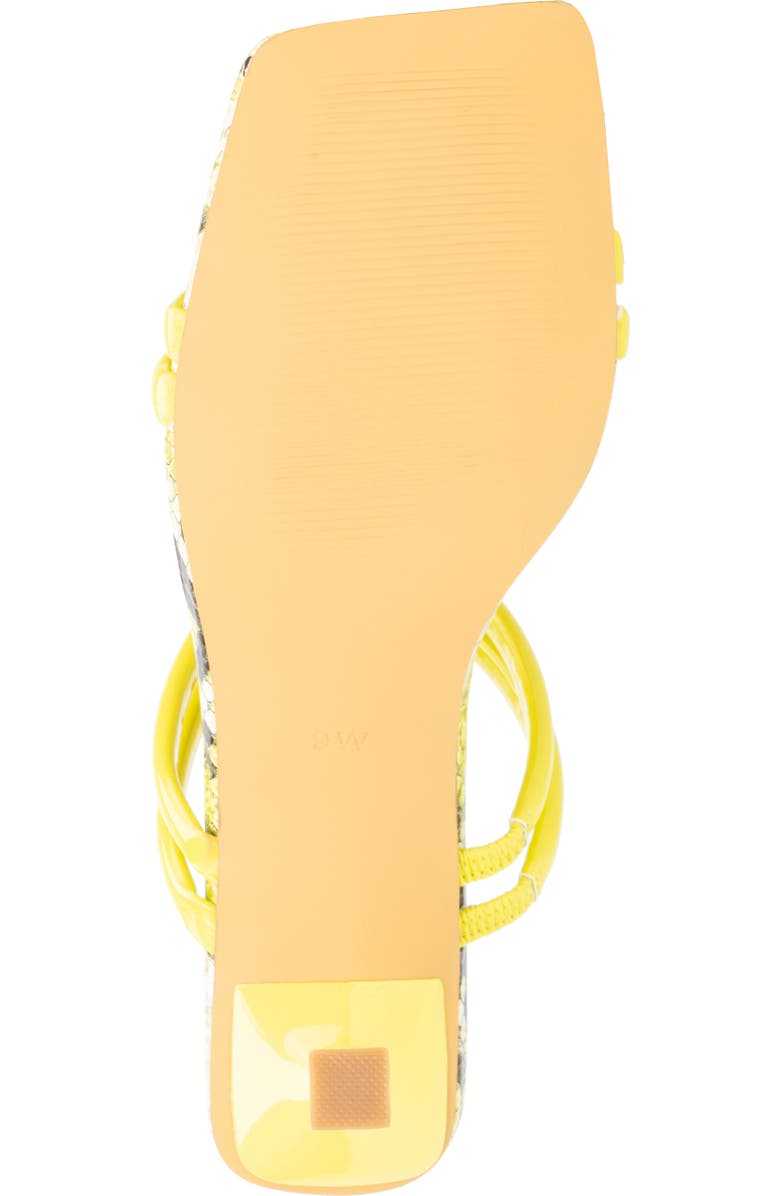Fashion to Figure Lanna Snake Embossed Heeled Sandal - Wide Width, Alternate, color, Yellow