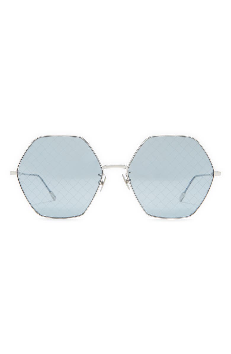 Bottega Veneta 60mm Geometric Sunglasses, Main, color,