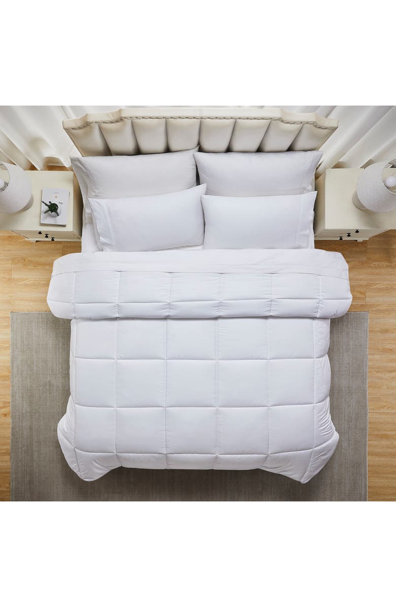 Modern Threads Reversible Microfiber Comforter, Alternate, color, White Square