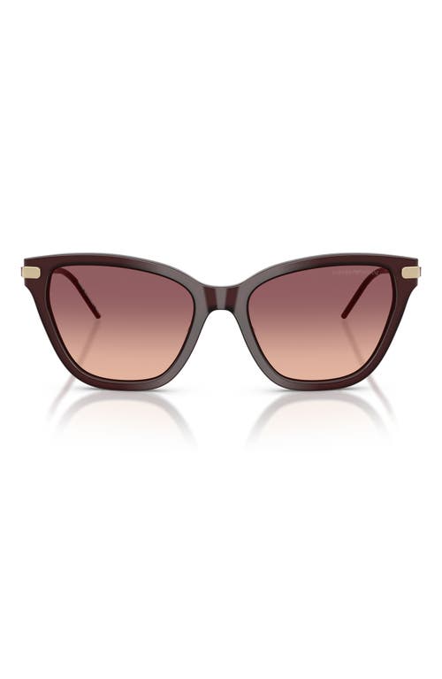 Emporio Armani 54mm Gradient Cat Eye Sunglasses In Purple