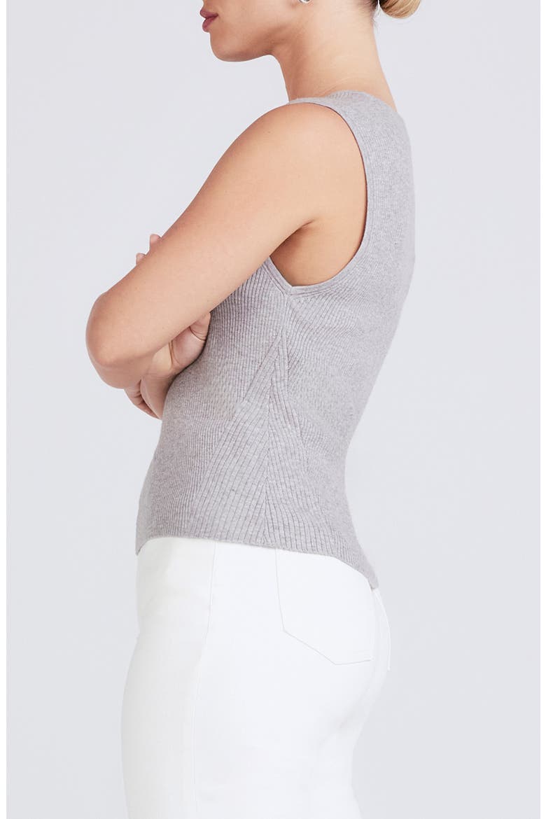Ariana Rib Knit Muscle Tank Sweater, Alternate, color, MARL GREY