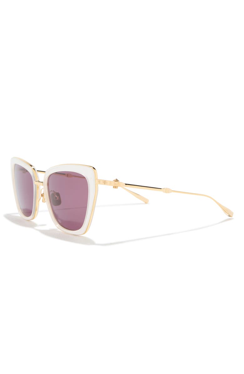 Valentino 52mm Cat Eye Sunglasses, Alternate, color, Ivory Gold Bordeaux
