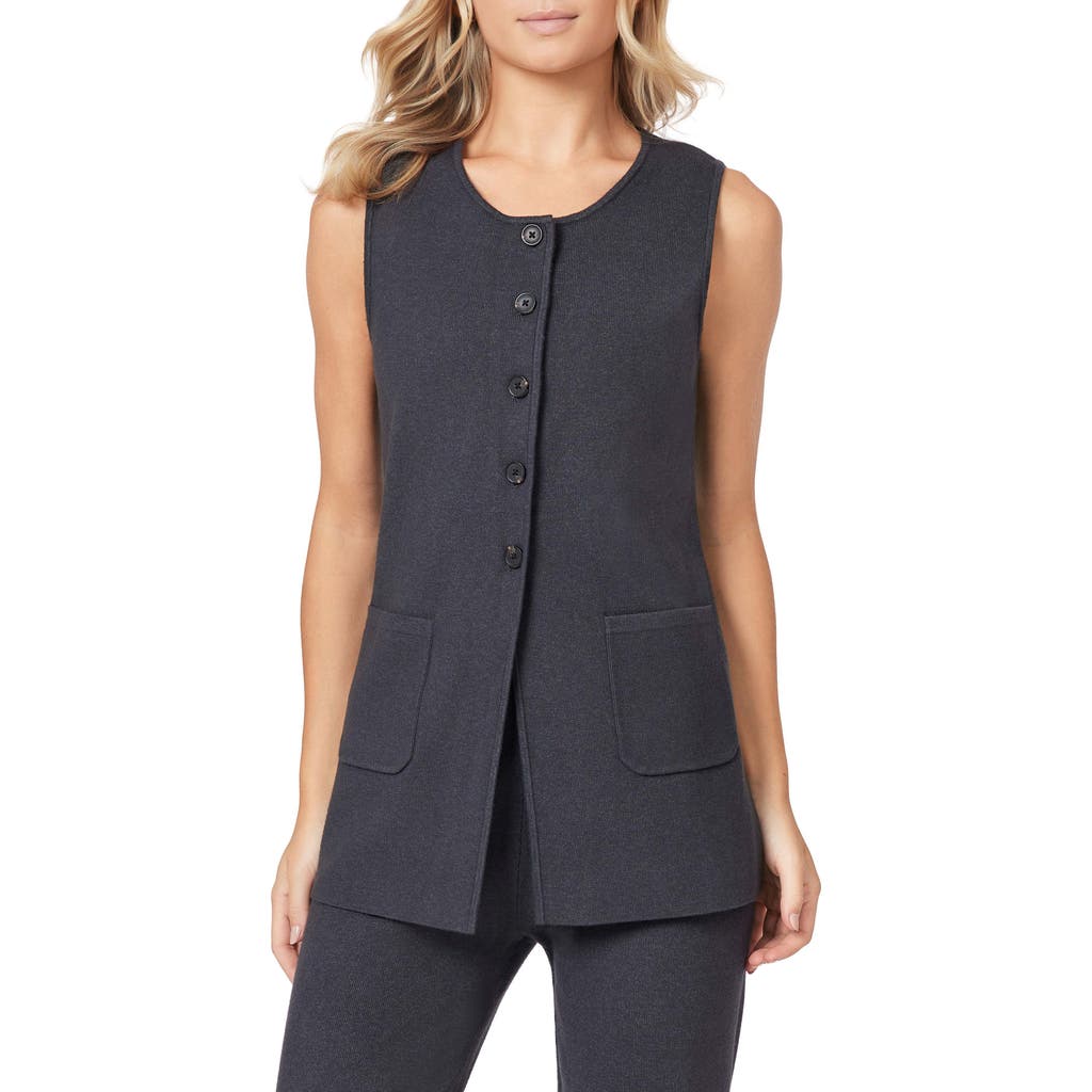 Scotch & Soda Longline Sweater Vest In Black