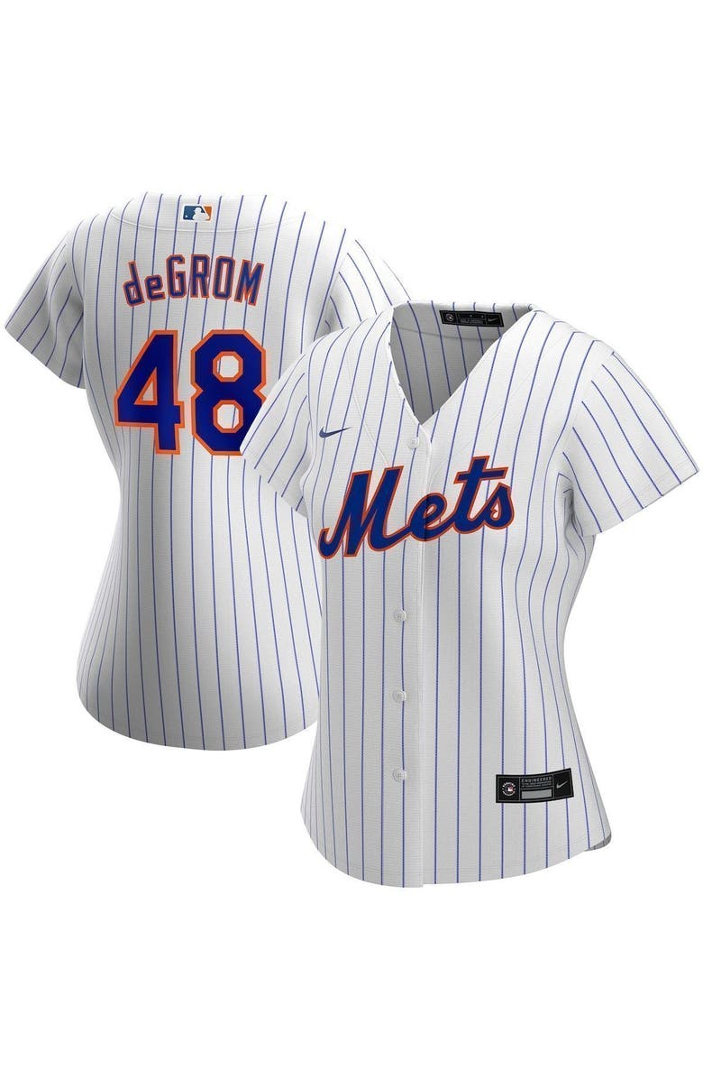 Nike Women's Nike Jacob deGrom White New York Mets Home Replica Player Jersey, Main, color, 