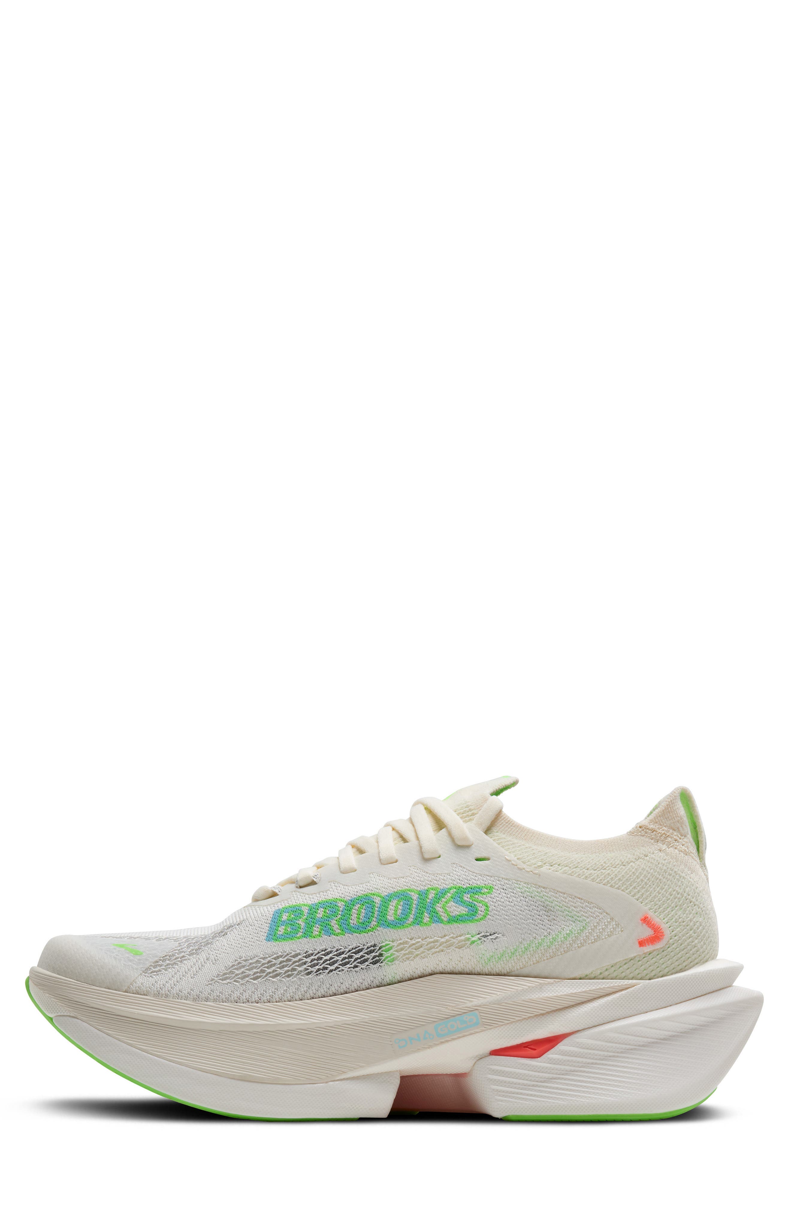 Brooks Hyperion Max 3 Running Shoe, Alternate, color, Coconut/Green Gecko/Pink Clay