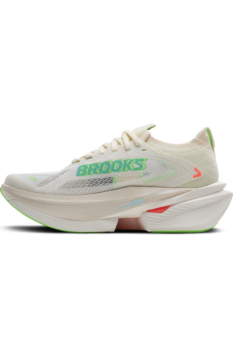 Brooks Hyperion Max 3 Running Shoe, Alternate, color, Coconut/Green Gecko/Pink Clay