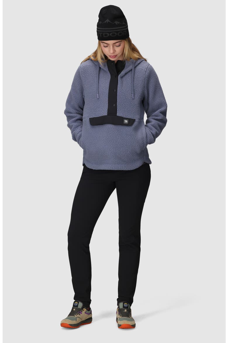 Grayland High Pile Fleece Hoodie, Alternate, color, SUMMIT