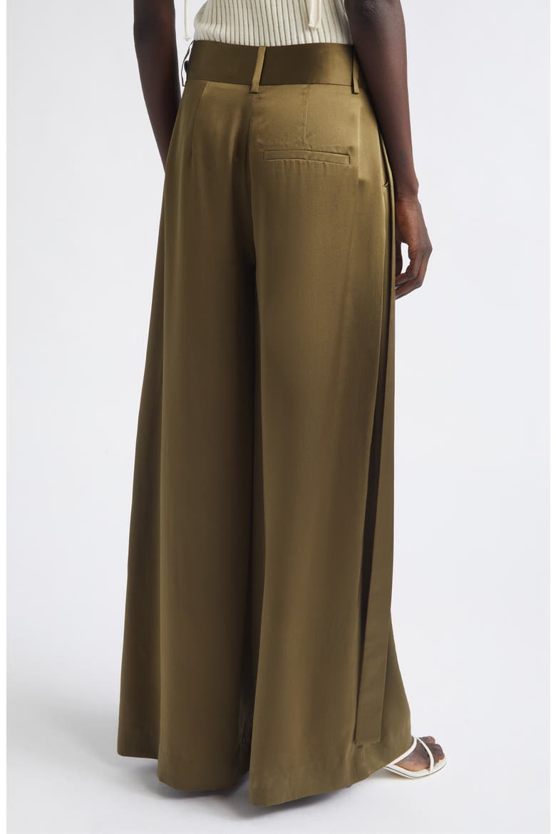 Liquid Silk Wide Leg Pants, Alternate, color, OLIVE