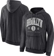 FANATICS Men's Fanatics Branded Heather Charcoal Brooklyn Nets Foul Trouble Snow Wash Raglan Pullover Hoodie