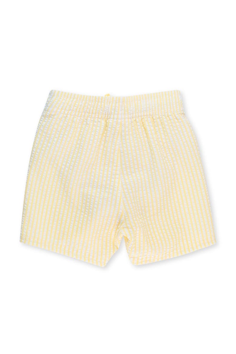Toddler Boys UPF50+ Swim Trunks, Alternate, color, Banana Seersucker