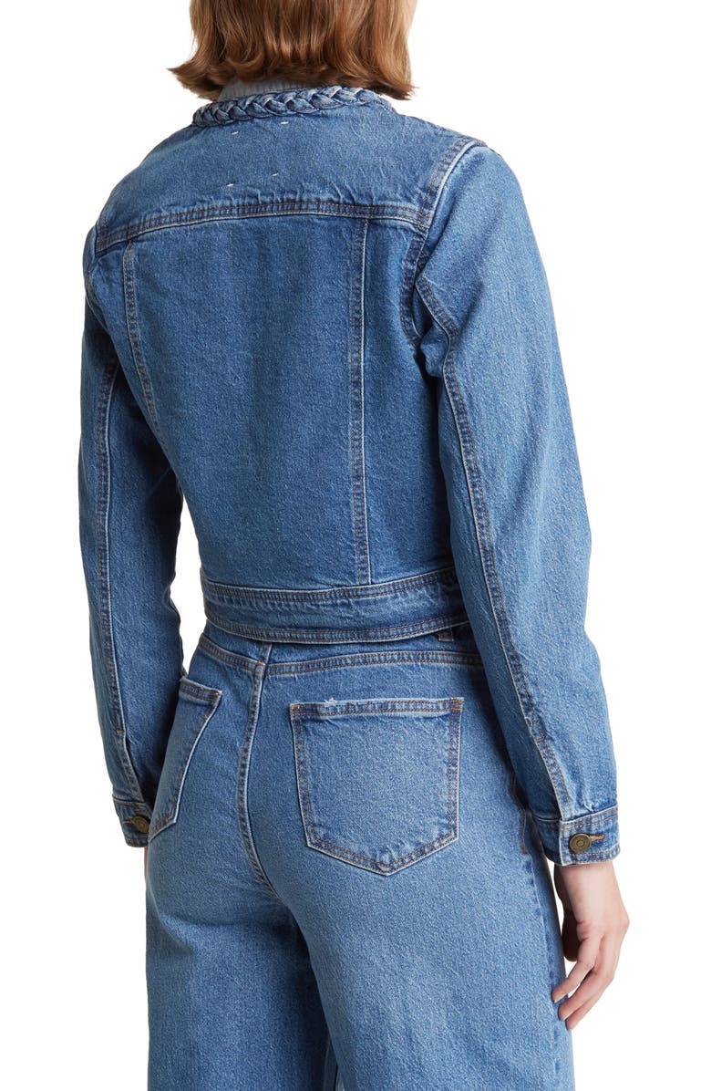 Habitual Braided Denim Jacket, Alternate, color,