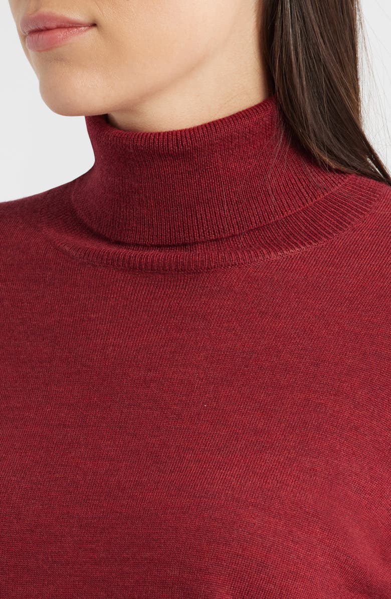 Pendleton Merino Wool Turtleneck Sweater, Alternate, color, Red Dahlia