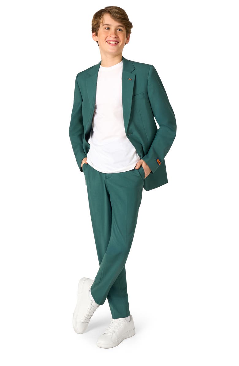 OppoSuits Kids' Daily Posy Green Stretch Suit, Main, color, Green
