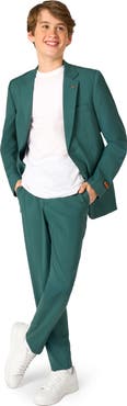 OppoSuits Kids' Daily Posy Green Stretch Suit