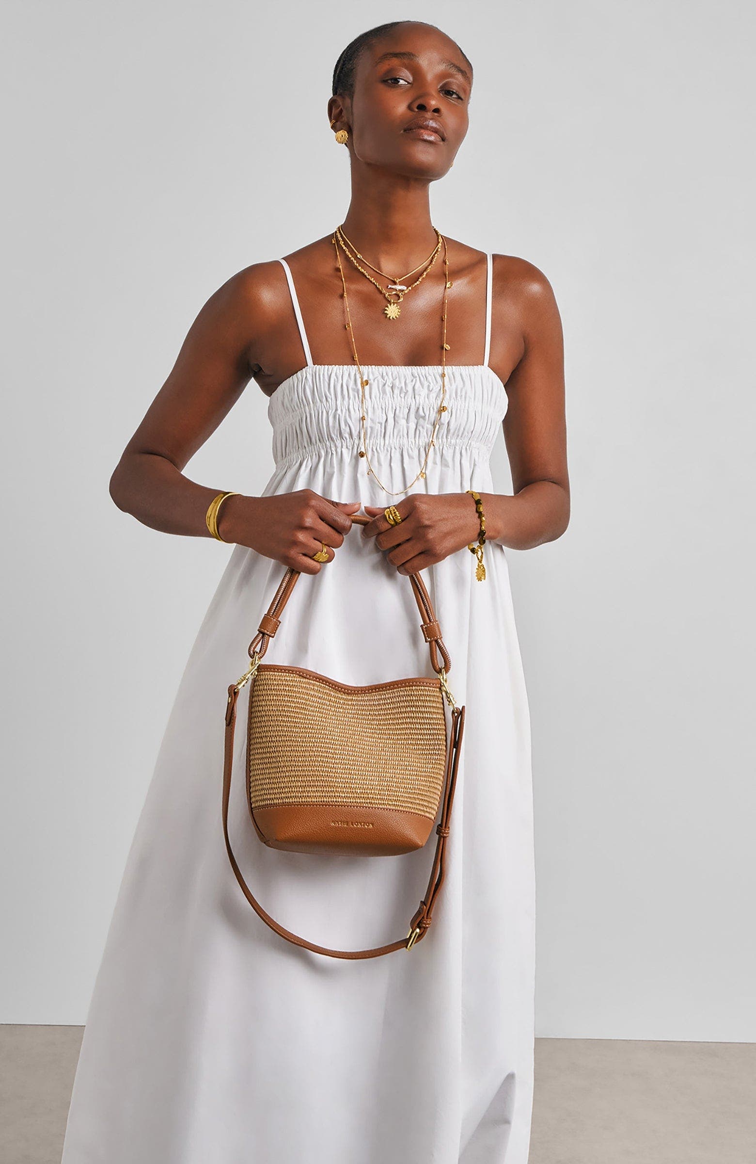 Katie Loxton Sorrento Bucket Bag, Alternate, color, Cognac