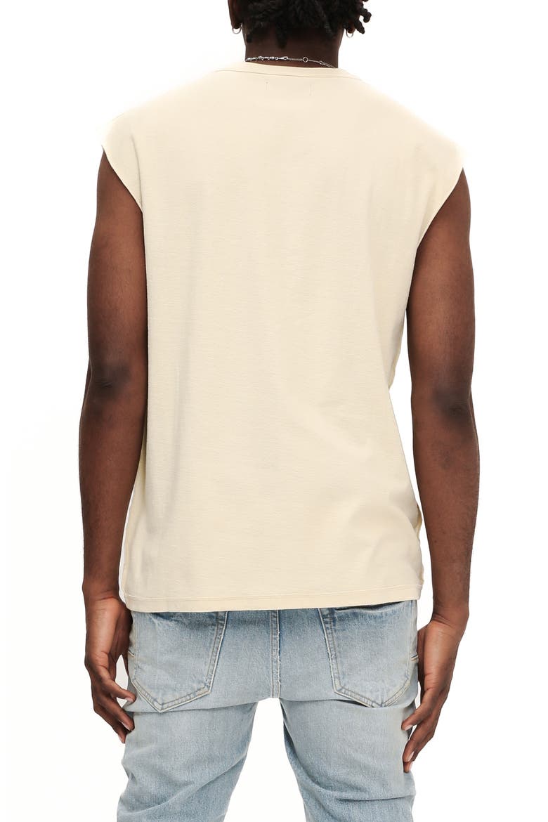 Textured Jersey Graphic Muscle Tee, Alternate, color, ECRU