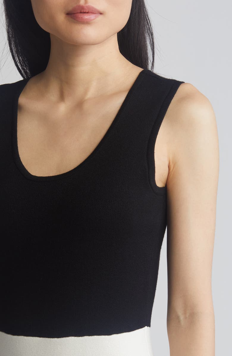Tahari ASL Colorblock Sleeveless Sweater Dress, Alternate, color, 