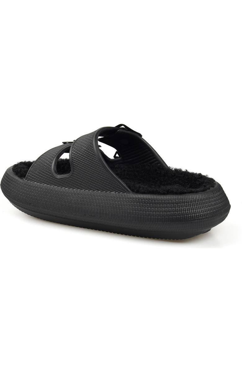 ROCK AND CANDY Faux Shearling Slide Sandal, Alternate, color, Black