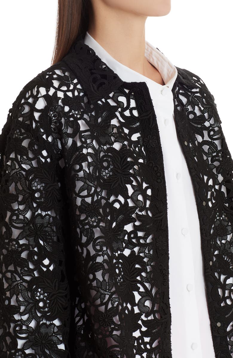 Valentino Floral Macramé Jacket, Alternate, color, 