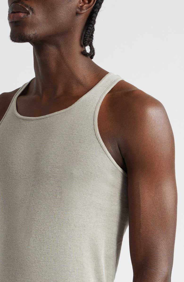 Rick Owens Longline Cotton Tank Top, Alternate, color, Pearl