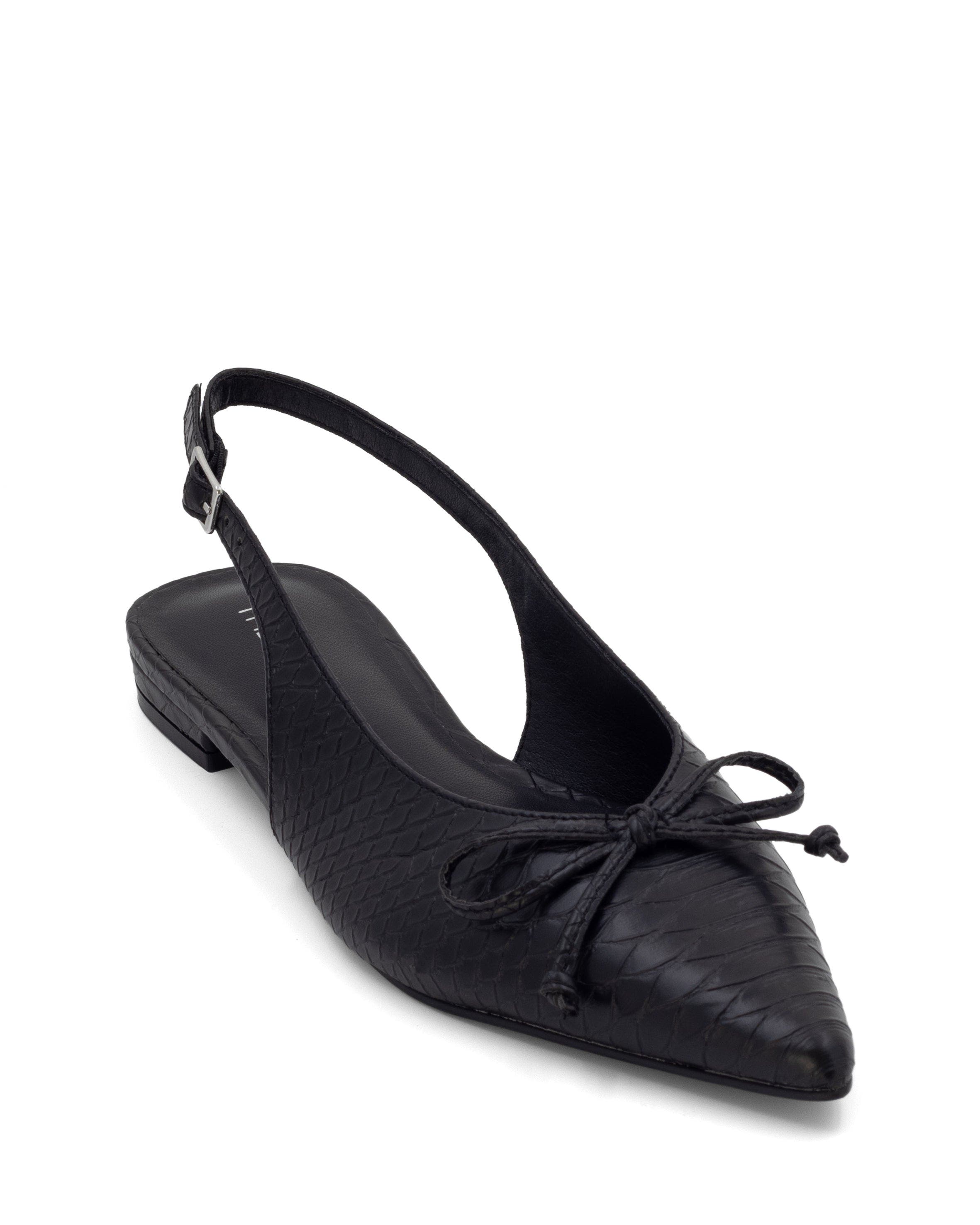 Lavin Slingback Ballet Flat, Main, color, BLACK SNAKE PU