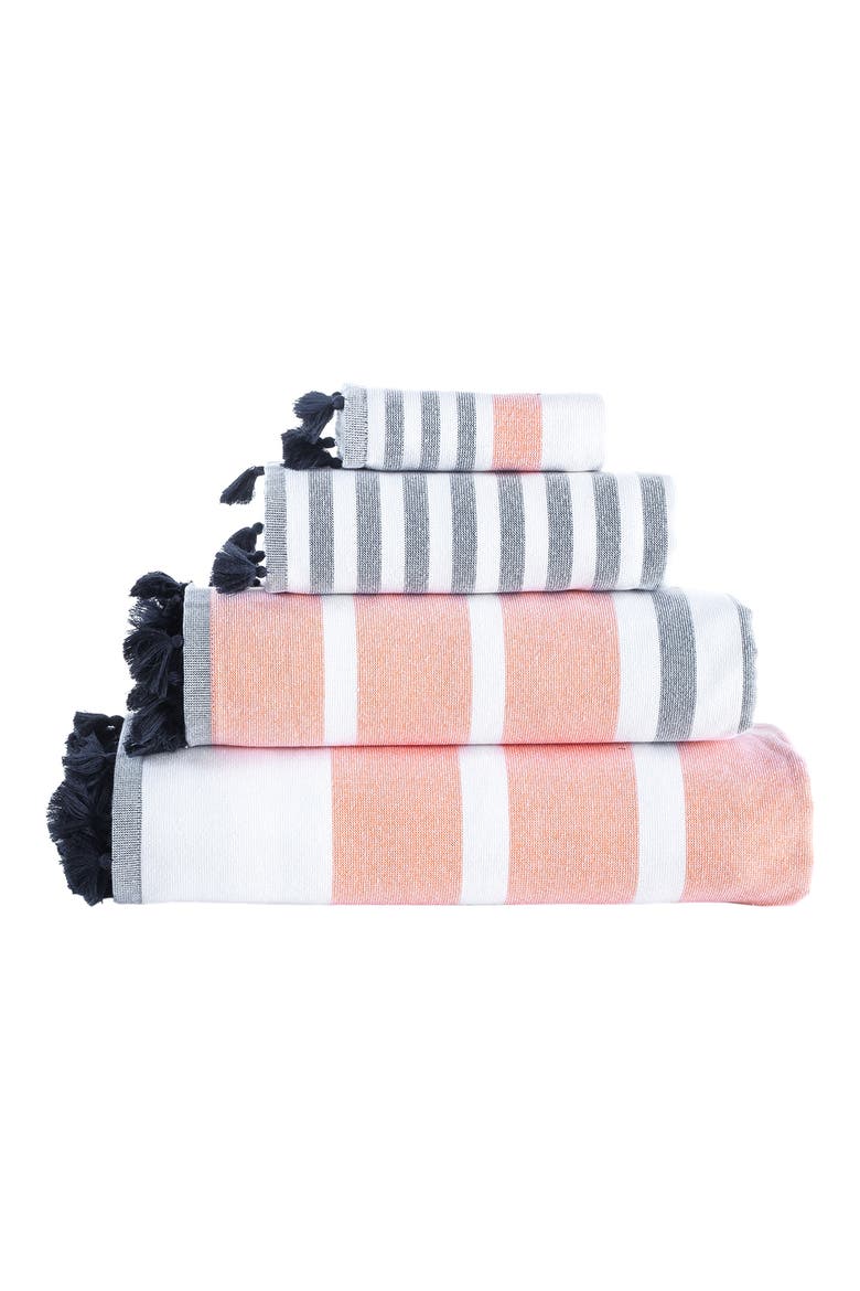 Pesthemal 4-Pack Turkish Cotton Hand Towels, Alternate, color, ORANGE