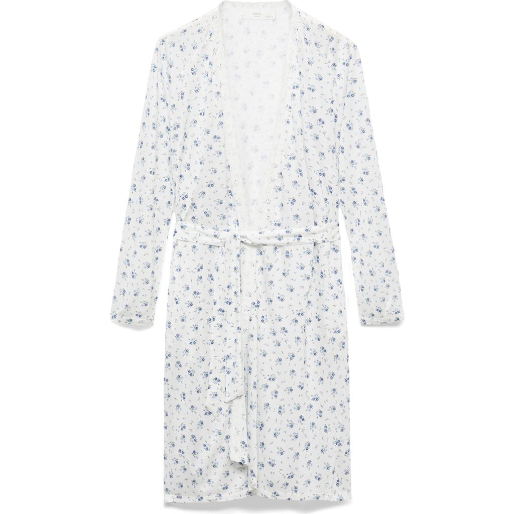 Mango Floral Print Robe In Multi