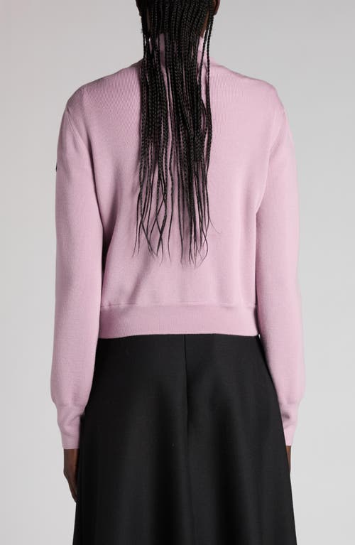 Moncler Mixed Media Down Jacket In Purple