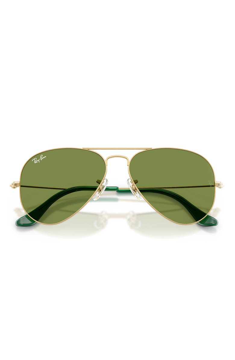 Ray-Ban 58mm Aviator Sunglasses, Alternate, color, Arista / Green