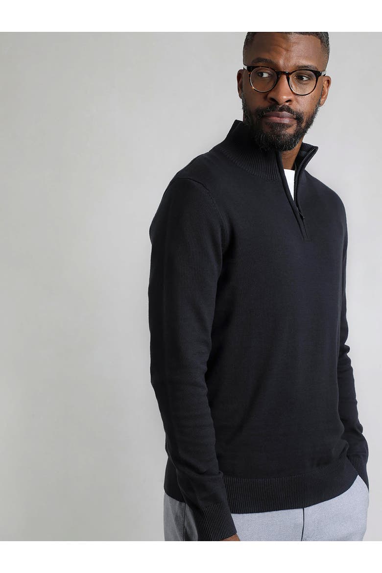 Baxter Fine Knit 1/4 Zip Jumper, Main, color, Navy