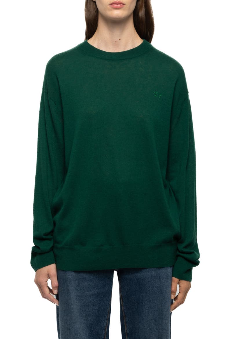 Swyna Cashmere Sweater, Main, color, RAIN FOREST