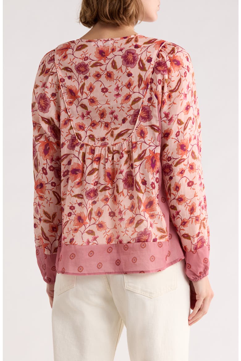 Floral Print Peasant Top, Alternate, color, VINTAGE PINK