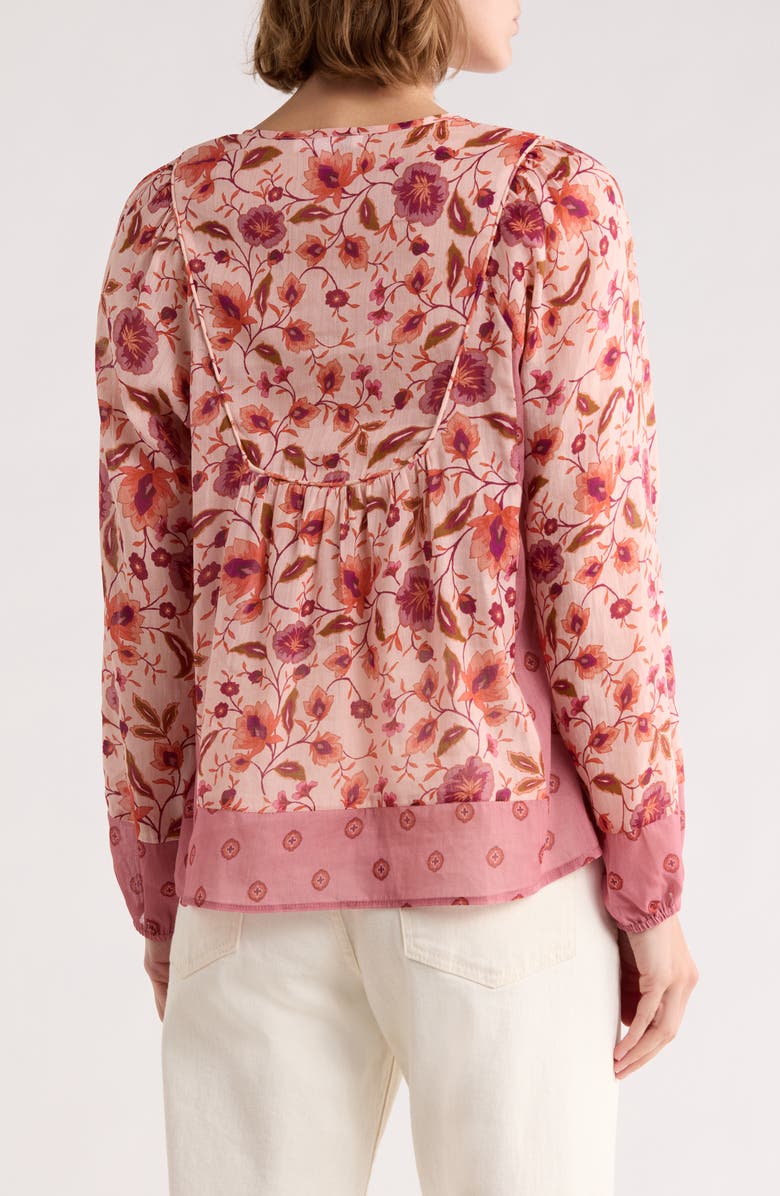 DR2 by Daniel Rainn Floral Print Peasant Top, Alternate, color, Vintage Pink