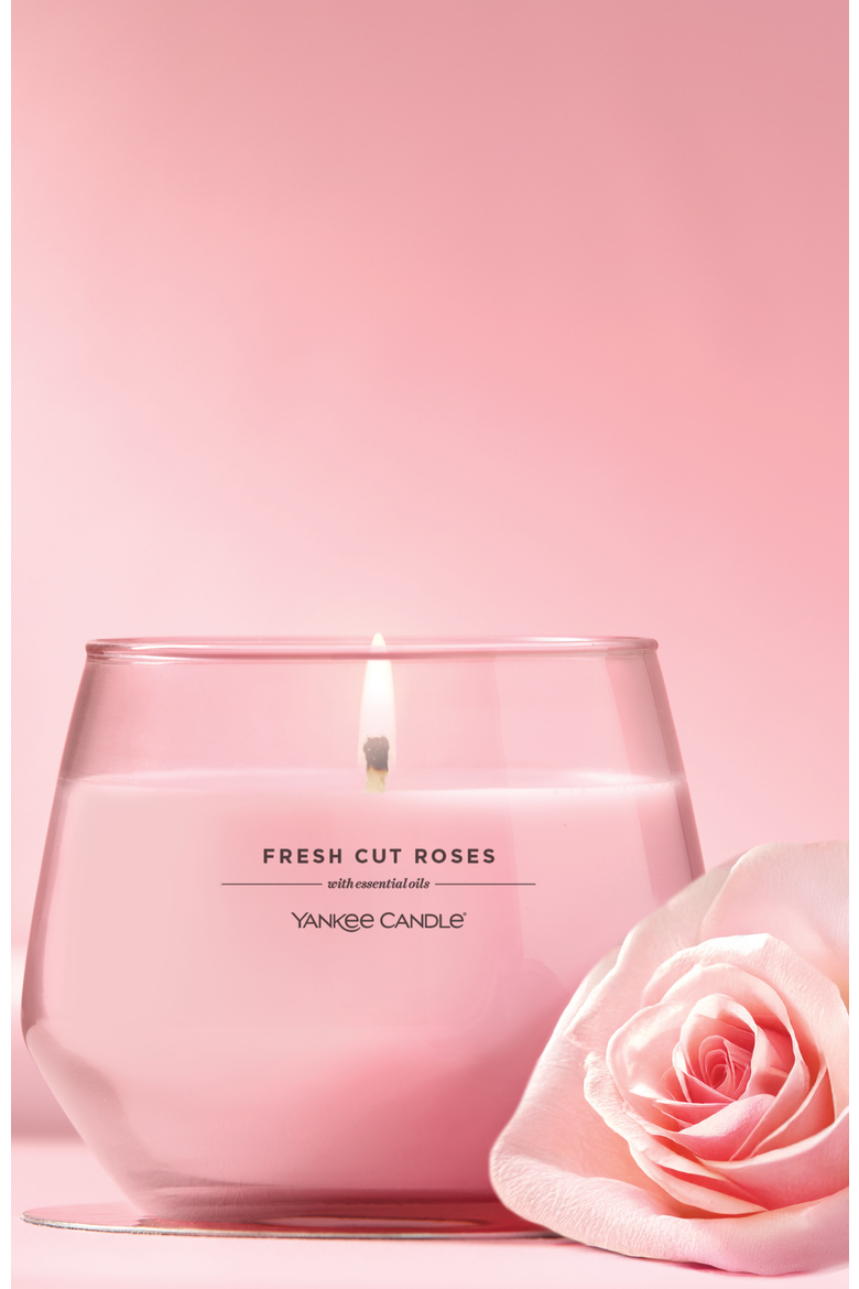Fresh Cut Roses Studio Candle with Essential Oils, Set of 2, Alternate, color, Pink