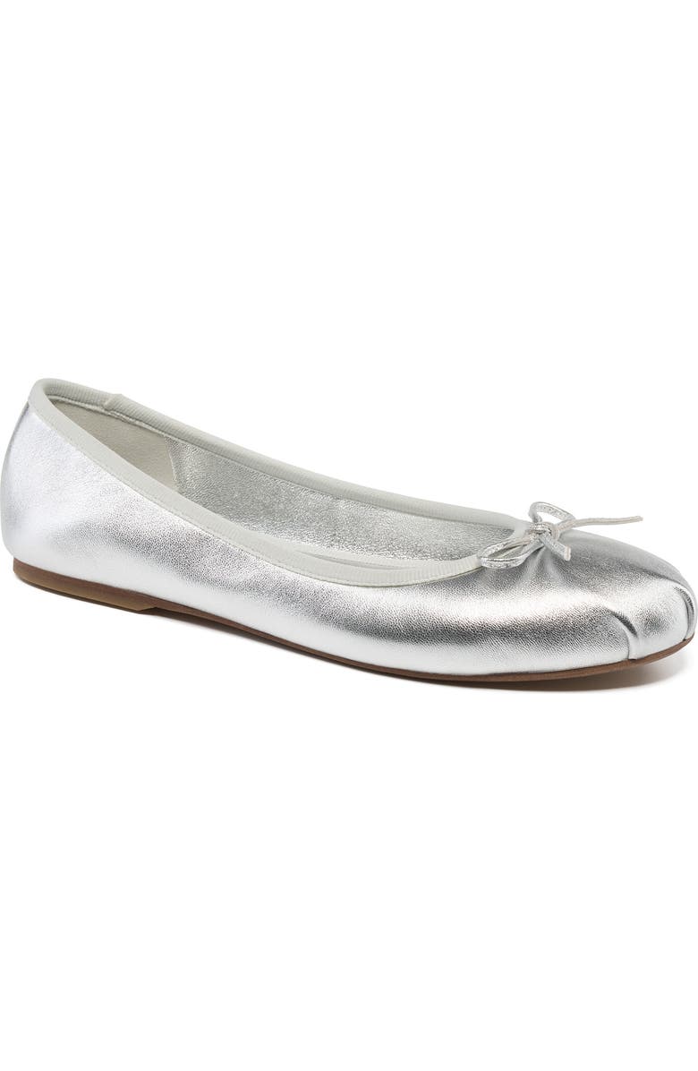 Grace Footwear Reims Ballerina Flat, Main, color, Silver