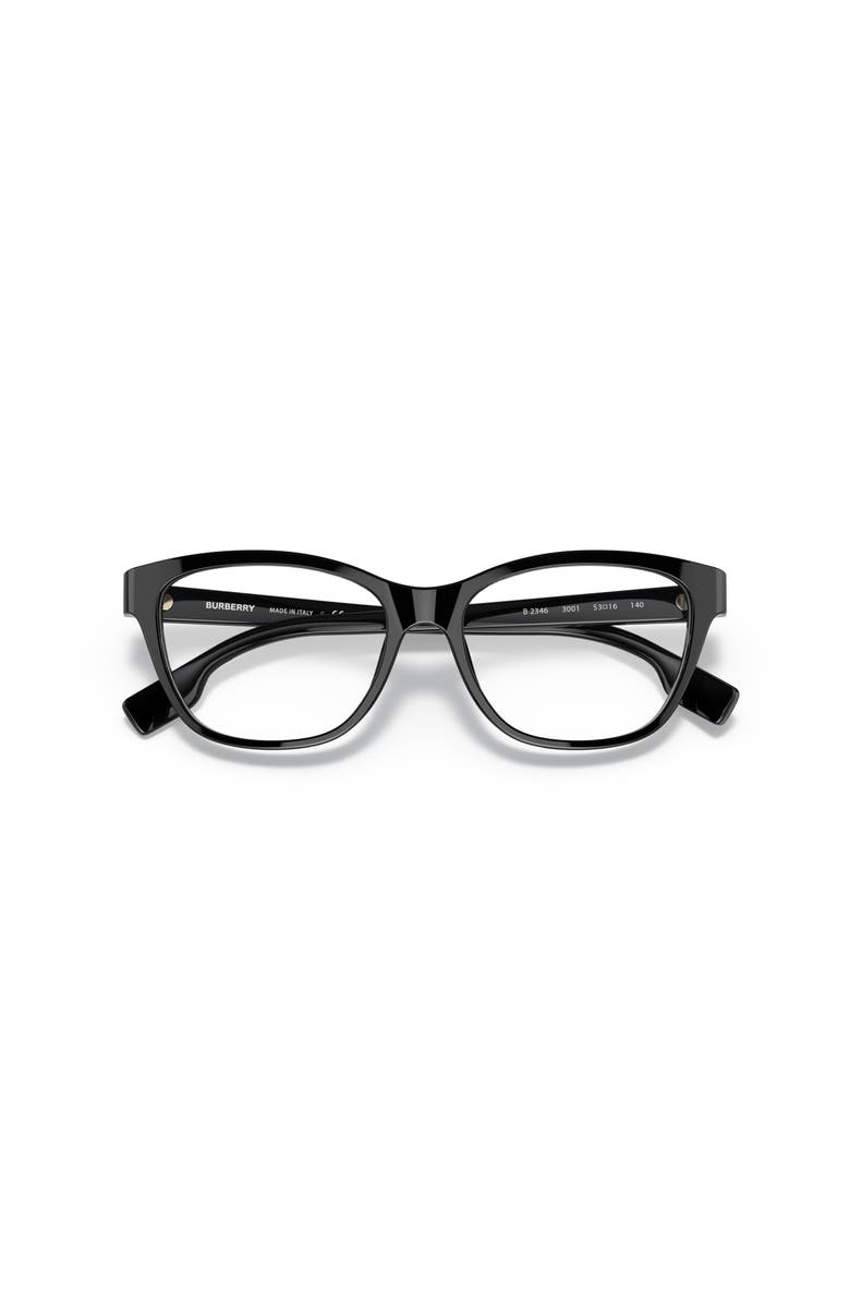 Burberry 53mm Cat Eye optical glasses, Alternate, color, Black