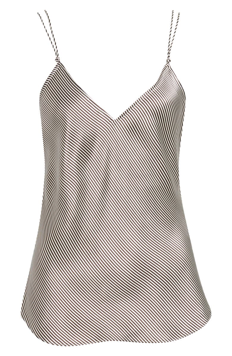 FRAME Stripe V-Neck Silk Camisole, Alternate, color,