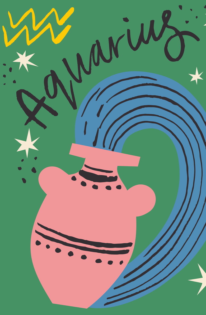 Pink Picasso Kits Special Edition Zodiac Aquarius Paint by Numbers Kit, Alternate, color, Teal / Coral Pink