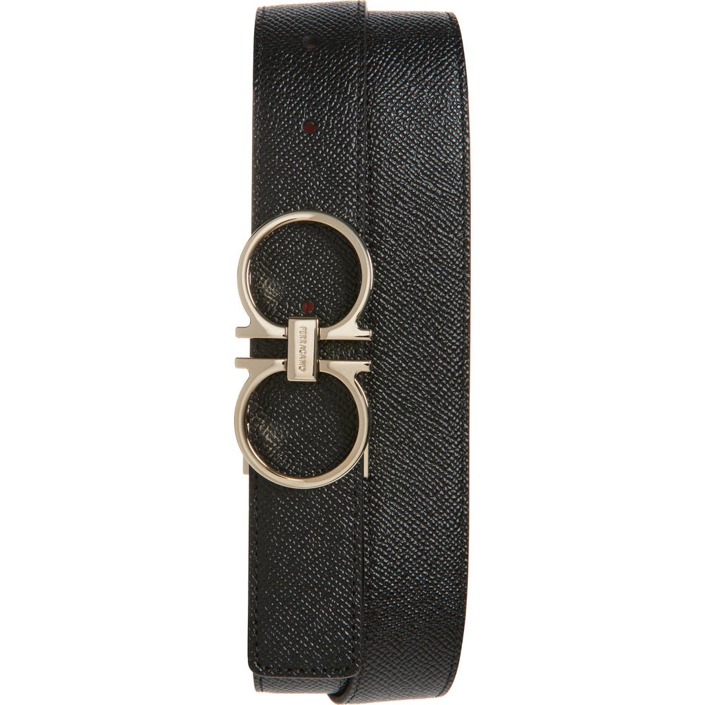 Ferragamo Double Gancio Reversible Leather Belt