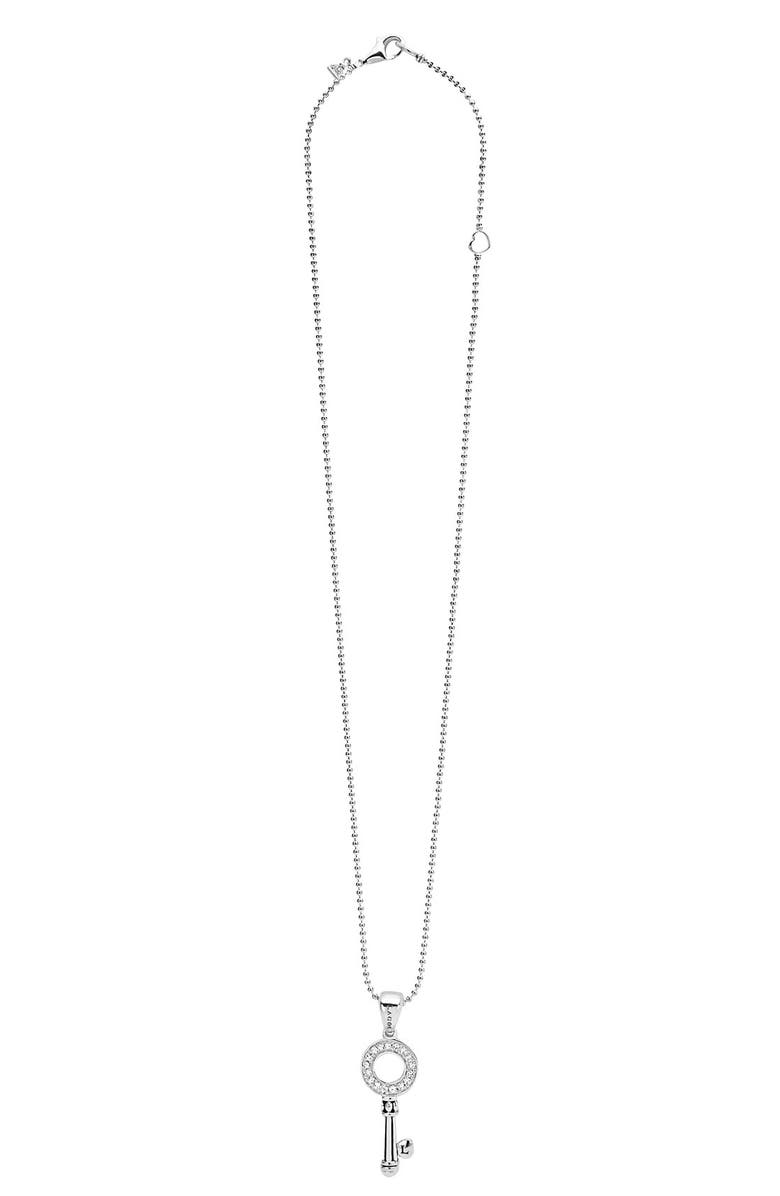 LAGOS Spark Diamond Key Pendant Necklace, Main, color, 