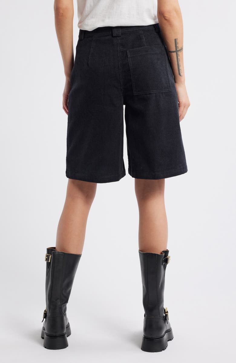 Topshop Long Corduroy Shorts, Alternate, color, Mid Blue