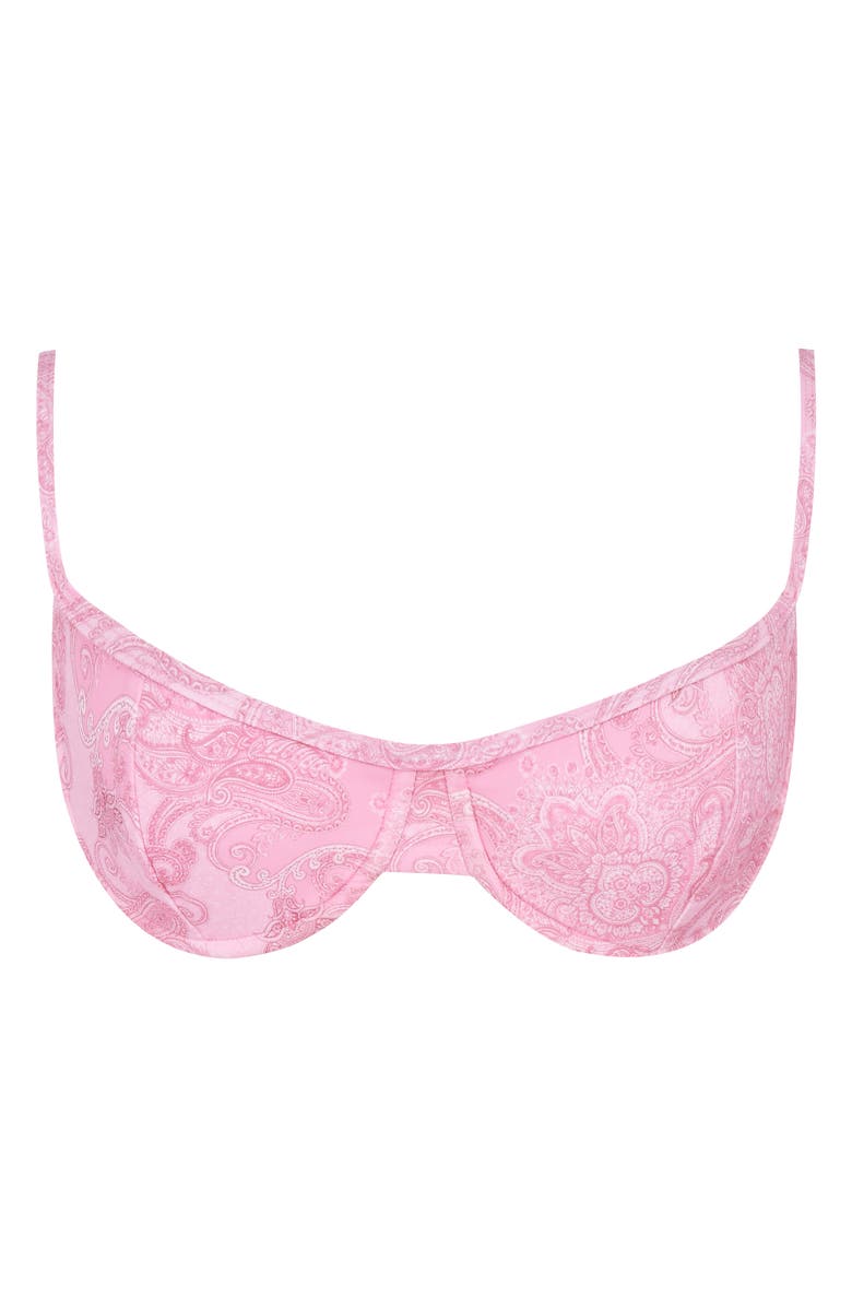 HOUSE OF CB Antibes G-Cup Underwire Bikini Top, Alternate, color, Pink Paisley