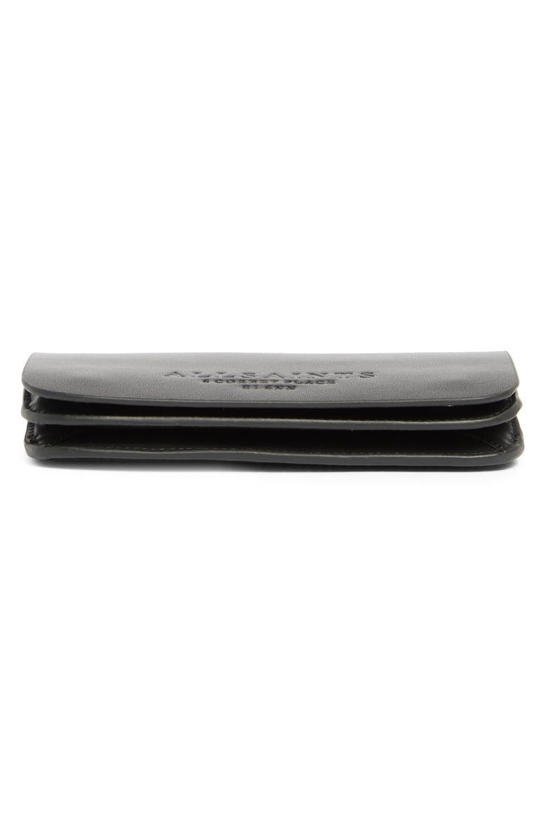 Ludivene Crossbody Leather Wallet, Alternate, color, BLACK