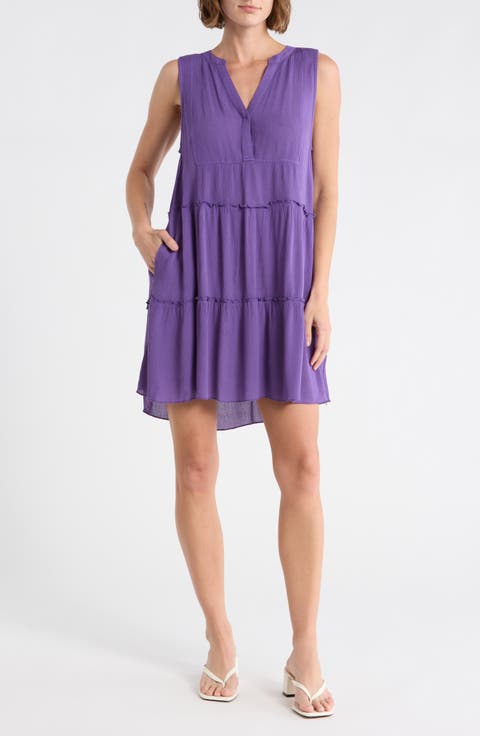 Tiered Gauze Cover-Up Dress