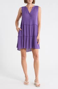 Elan Tiered Gauze Cover-Up Dress