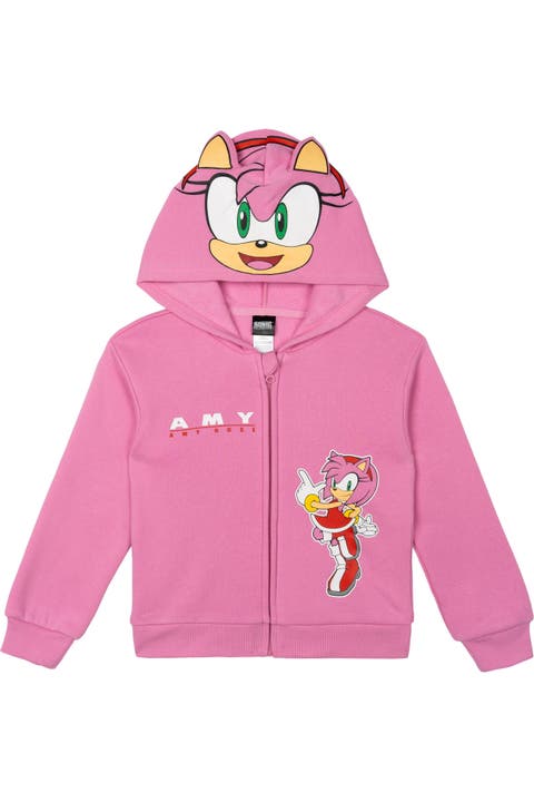 Sonic The Hedgehog Amy Rose Girls' Fleece Zip-up Hoodie (toddler, Little Kid & Big Kid)