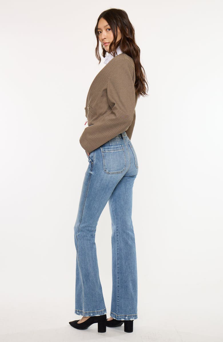 KanCan Bailey High Rise Flare Jeans, Alternate, color, Medium Dark